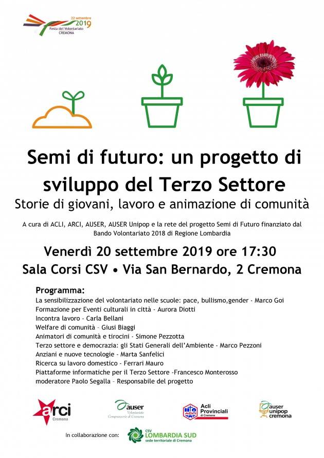 Acli. Progetto SEMI DI FUTURO