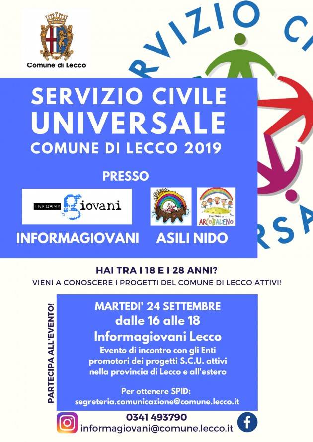 Lecco Servizio Civile Nazionale: conoscerlo meglio e attivare lo SPID