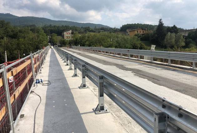 Ponte sul Nure di Farini, sopralluogo del Presidente Barbieri