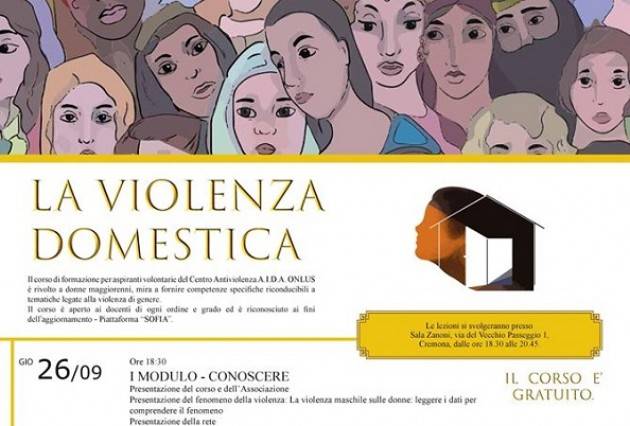 A.I.D.A. Onlus, in partenza il corso per aspiranti volontarie del Centro Antiviolenza