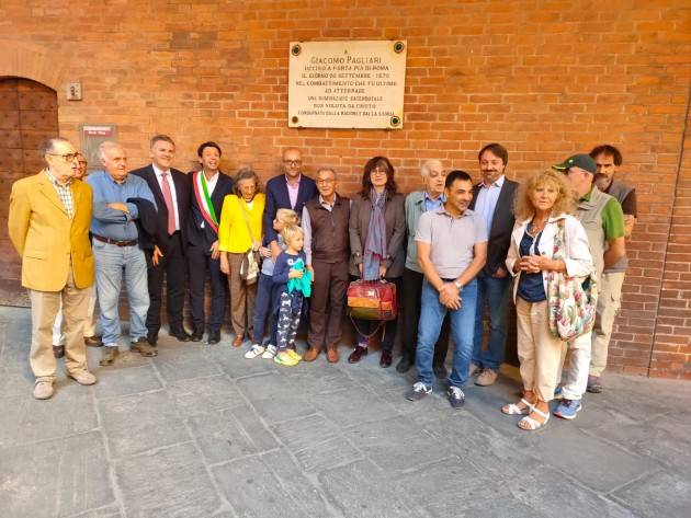 Cremona 149° della presa di Porta Pia Galimberti partecipa alla celebrazione ricordando Giacomo Pagliari (Video G.C.storti)