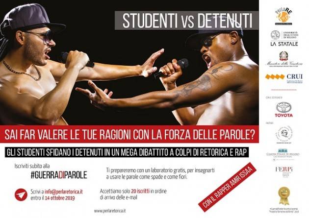 Milano  #GuerradiParole: gara di retorica e rap tra gli studenti dell’Università Statale e i detenuti di San Vittore