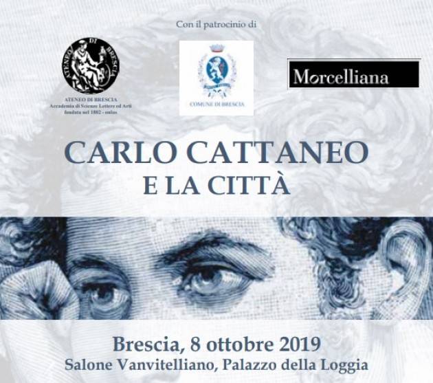 CONVEGNO ‘CARLO CATTANEO E LA CITTÀ’ MARTEDÌ 8 OTTOBRE DALLE 9.15 NEL SALONE VANVITELLIANO DI PALAZZO LOGGIA