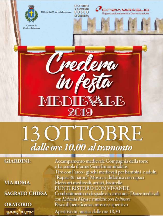 CREDERA (Cremona)  IN FESTA MEDIEVALE 2019 – 13 OTTOBRE 2019