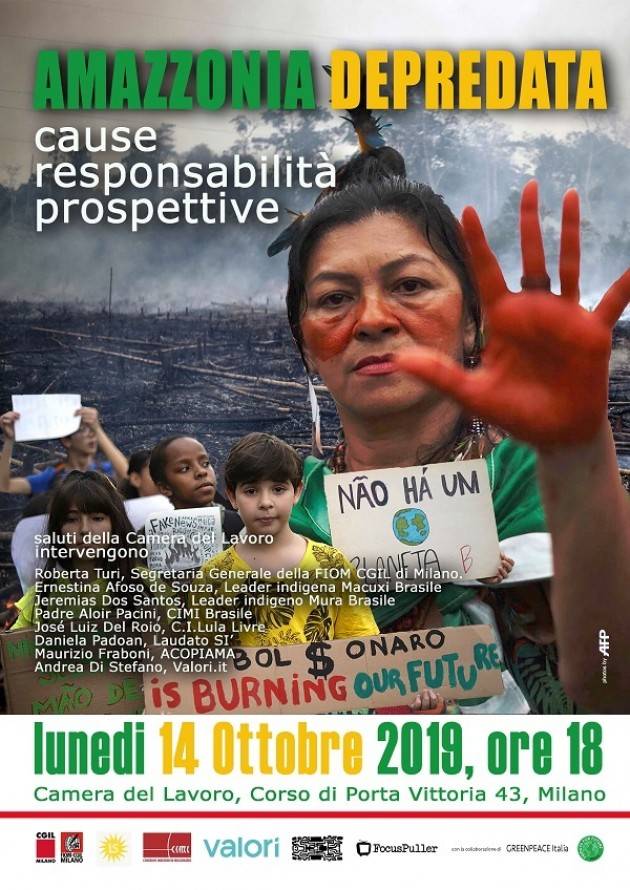 Amazzonia Iniziativa a Milano Lunedì 14 ottobre (audio)