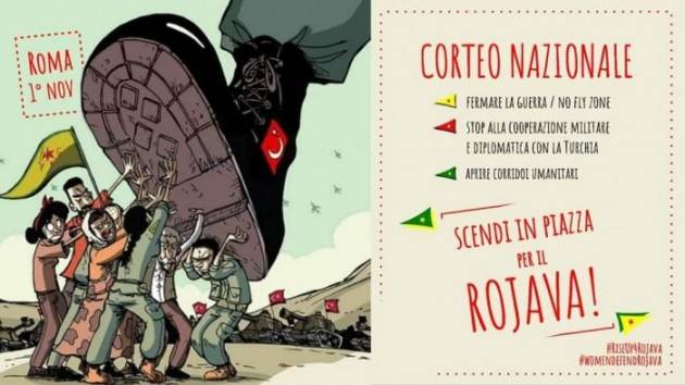 ROMA CON I POPOLI DEL ROJAVA CONTRO LE GUERRE DEI POTENTI 1 Novembre 2019 - anche da Cremona