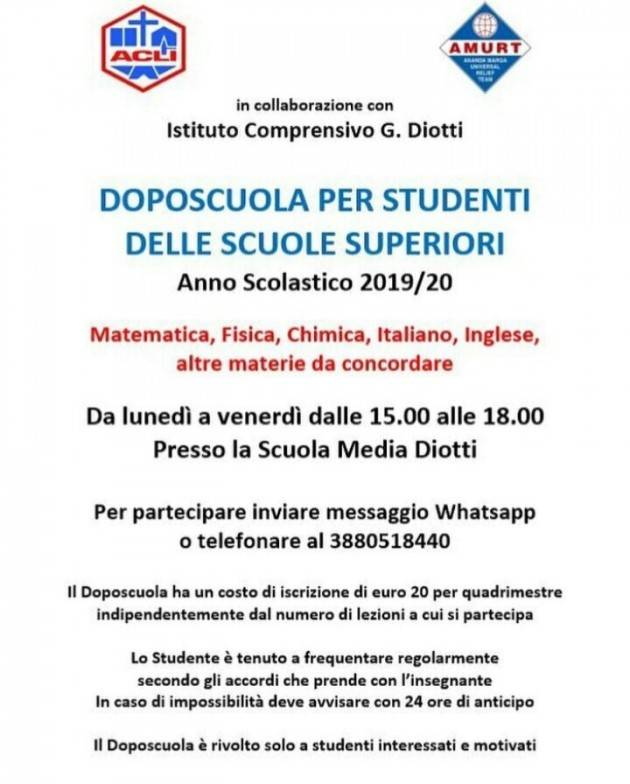 Acli. Doposcuola