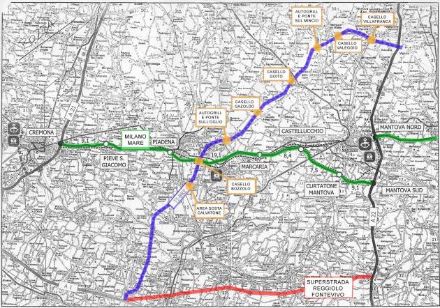 Autostrada CREMONA -MANTOVA Si farà entro il 2026.  I pro, i contro ed i ni