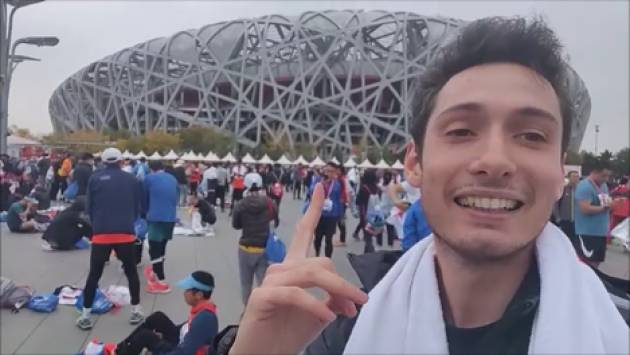 Tommaso Negri, giovane cremonese in Cina, ha partecipato alla maratona di Pechino del 3 novembre 2019