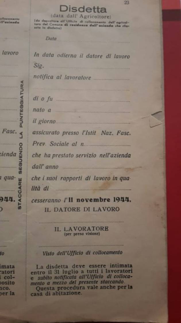 San Martino=Disdetta=Perdita del lavoro e dell'abitazione | Mario Bazzani (Torre de Picenardi)