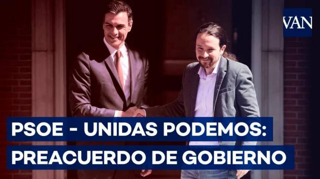 Una bella notizia Sanchez (Psoe)  e Iglesias (Podemos) firmano accordo per governo progressista | G.C.Storti