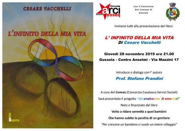 Gussola presentazione del libro:  L’INFINITO DELLA MIA VITA di Cesare Vacchelli