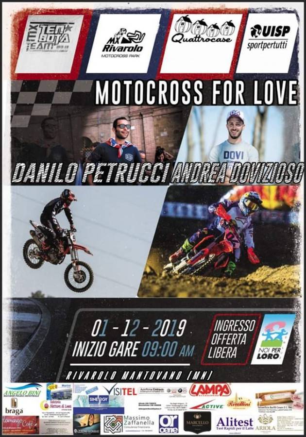 Motocross For Love: Dovizioso e Petrucci a Rivarolo Mantovano per beneficenza