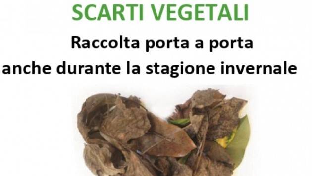 Cremona Raccolta scarti vegetali continua nei mesi di gennaio e febbraio con passaggi mensili