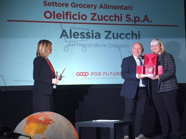 Cremona LA SOSTENIBILITÀ DI OLEIFICIO ZUCCHI VINCE IL PREMIO COOP FOR FUTURE – INSIEME PER UNA BUONA SPESA