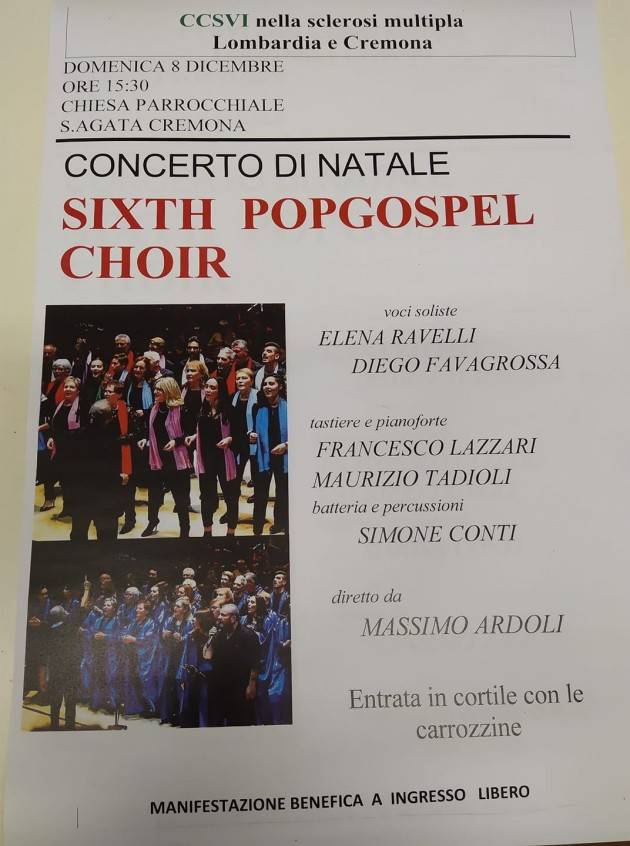 CONCERTO GOSPEL A CREMONA Domenica 8 dicembre 2019