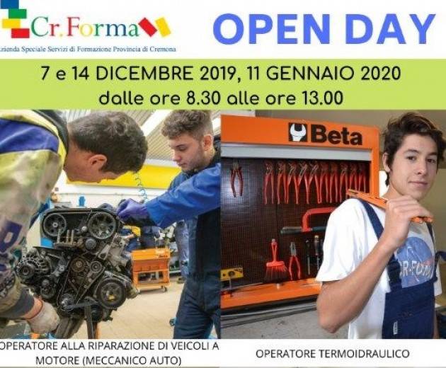 Cremona 7 Dicembre – OPEN DAY a CR.FORMA