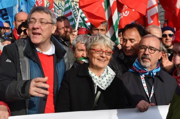 Lavoro  Manifestazione di Cgil, Cisl, Uil a Roma il 10 dicembre