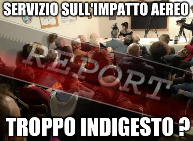 Report del 23 dicembre 2019 non ha mandato in onda il servizio sugli aeroporti italiani afflitti da problematiche ambientali...