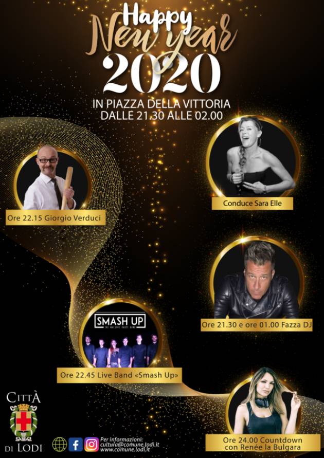 Capodanno 2020 in piazza della Vittoria a Lodi