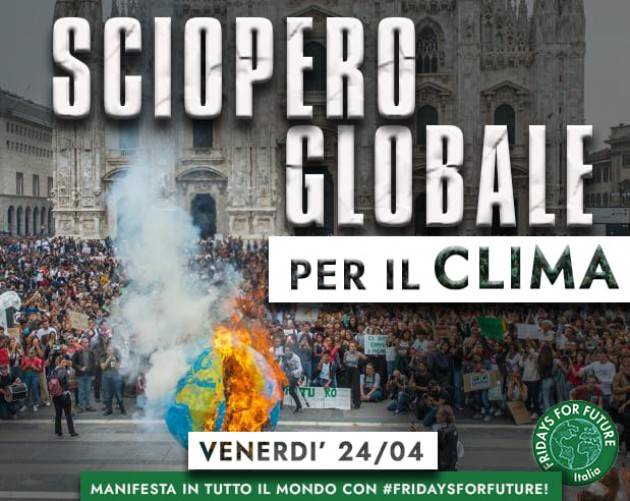 FFF #fridaysforfuture⠀#24Aprile parteciperemo al 5º SCIOPERO GLOBALE per il CLIMA