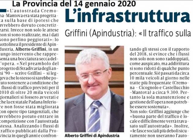 Anche Alberto Griffini, di ApiIndustria dice NO all’autostrada CR-MN di  Vincenzo Montuori