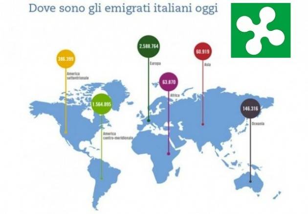 Regione Lombardia. Aperto il bando per attività a favore degli emigrati lombardi all'estero