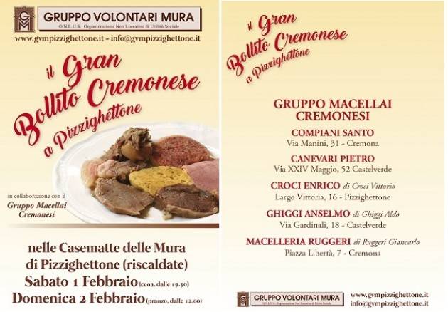 Pizzighettone GRAN BOLLITO CREMONESE nelle MURA 1-2 Febbraio 2020