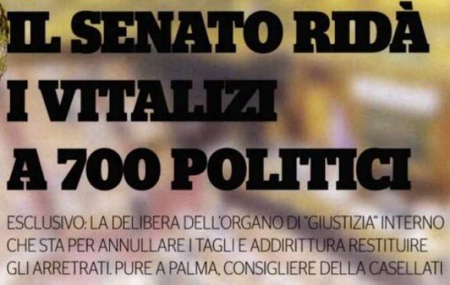  Vitalizi, il Senato è pronto a ripristinarli per oltre 700 parlamentari? Tuona M5S