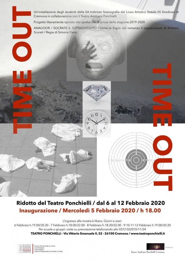 Cremona LICEO ARTISTICO IIS STRADIVARI  E TEATRO PONCHIELLI  presentano TIME OUT