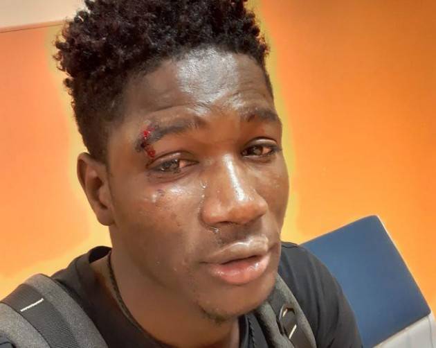 ''Negro di merda vattene via''
