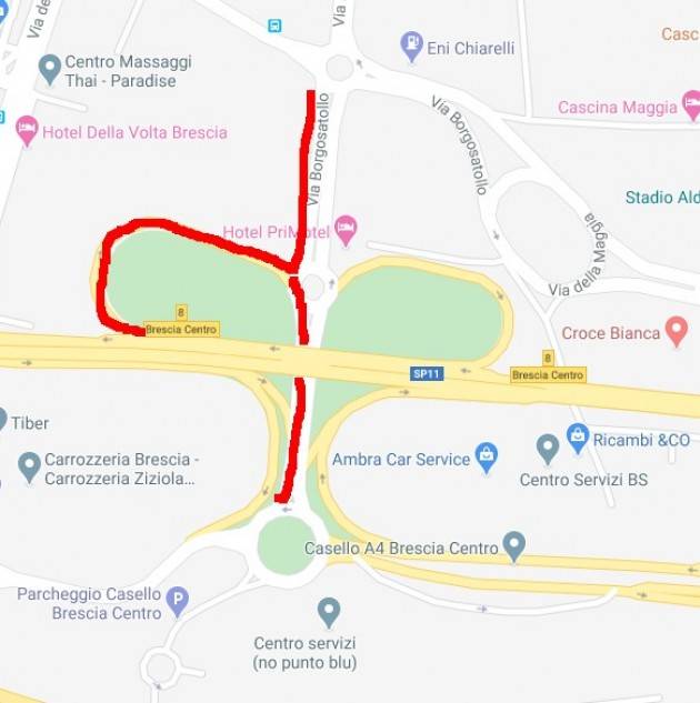 BRESCIA:  chiusura due bretelle autostradali brescia centro