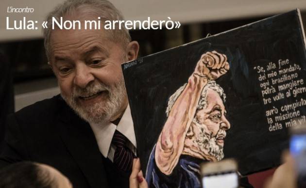 Lula a Roma alla Cgil : non mi arrenderò  di Martina Toti