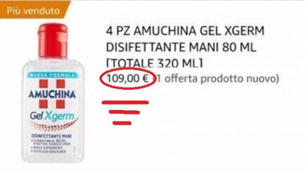 Sciacalli del coronavirus: +600% sui prezzi di mascherine e disinfettanti