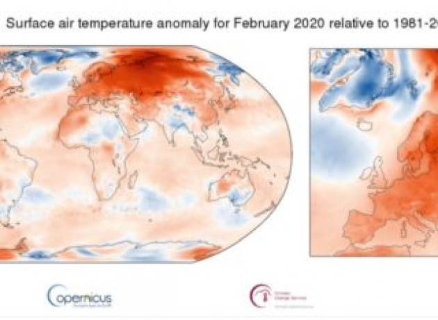 Copernicus: l’inverno 2019-2020 è stato il più caldo mai registrato in Europa