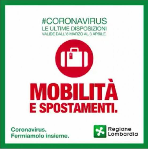 #LottaCORONAVIRUS LOMBARDIA  I decreti e le indicazioni operative fino al 4 aprile