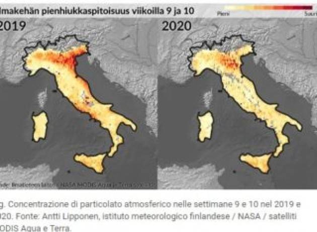 Le misure contro il coronavirus stanno riducendo l’inquinamento atmosferico in Italia