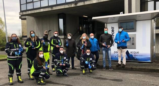 Padania Acque: Attivazione ufficiale casa dell’acqua per l’ospedale da campo di Crema alla presenza delle autorità