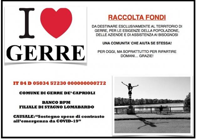Emergenza CoronaVirus Gerre dè Caproli sostiene se stesso. Appello del Sindaco Michel Marchi