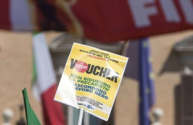 Cgil-Cisl-Uil Battaglia comune  Voucher? No, grazie