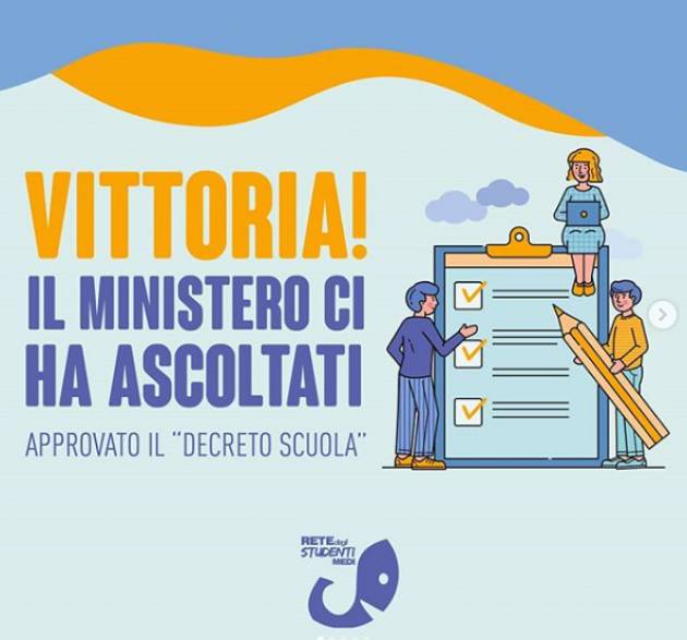 Il Ministero ha ascoltato le proposte  della rete degli studenti!