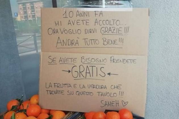 Pianeta Migranti Cremona . Stranieri che aiutano gli italiani in tempo di virus