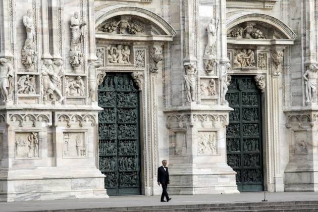 Il concerto di Bocelli nel Duomo di Milano ha avuto 25 milioni di visualizzazioni in 15 ore
