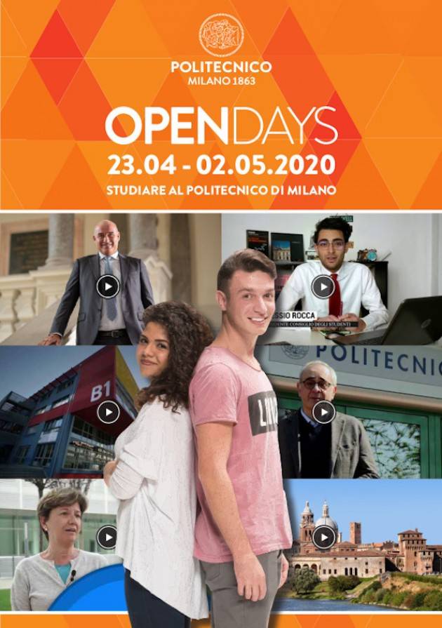 Open Day del Politecnico di Milano: per le future matricole l’appuntamento è online