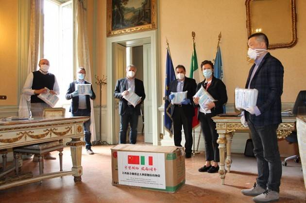 Donate 3.000 mascherine  alla Provincia  di Cremona provenienti dalla città cinese Jiangxi, Xiny