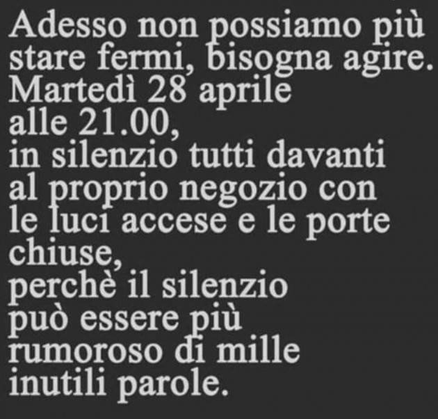 ASCOM chiede l’apertura dei negozi il 4 maggio  vari commercianti ed esercenti  protestano stasera alle ore 21 accendendo le luci dei loro negozi