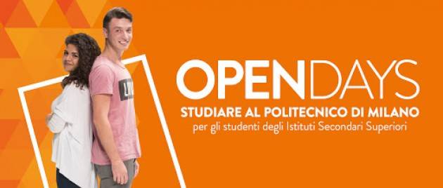 Open Day online  del Politecnico di Milano Sabato 2 maggio sessione live con il Polo di Cremona