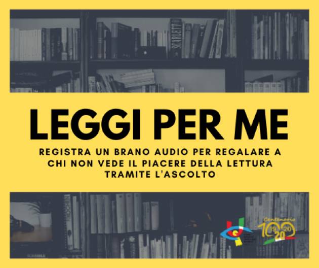 Comune e Unione Ciechi di Cremona promuovono insieme la campagna nazionale #LeggiPerMe