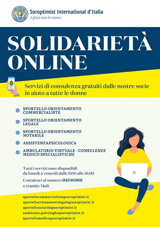 Crema Fase 2: Soroptimist, sportello per cittadini e imprese _servizio gratuito