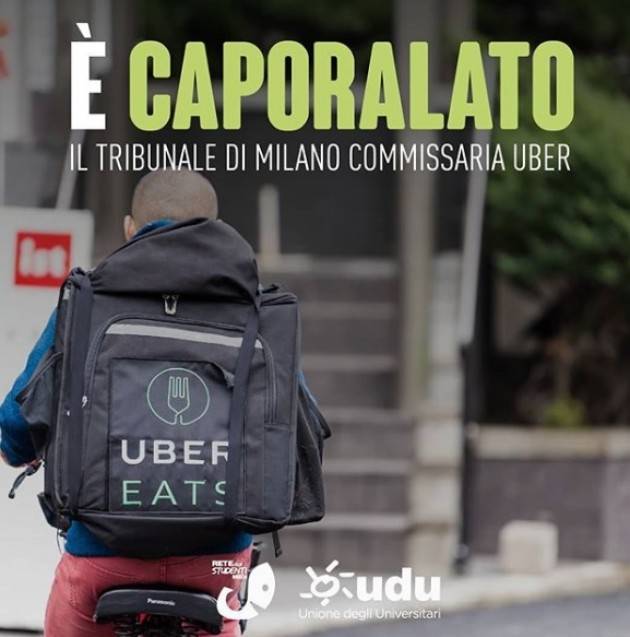 Uber Italy è stata commissariata per caporalato sui rider. |Rete studenti UDU